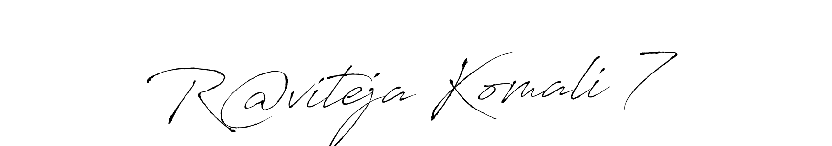 Make a beautiful signature design for name R@viteja Komali 7. With this signature (Antro_Vectra) style, you can create a handwritten signature for free. R@viteja Komali 7 signature style 6 images and pictures png