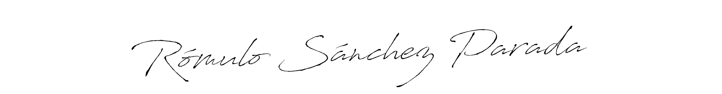 Make a beautiful signature design for name Rómulo Sánchez Parada. With this signature (Antro_Vectra) style, you can create a handwritten signature for free. Rómulo Sánchez Parada signature style 6 images and pictures png