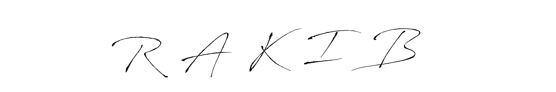 The best way (Antro_Vectra) to make a short signature is to pick only two or three words in your name. The name R  A  K  I  B  シ include a total of six letters. For converting this name. R  A  K  I  B  シ signature style 6 images and pictures png