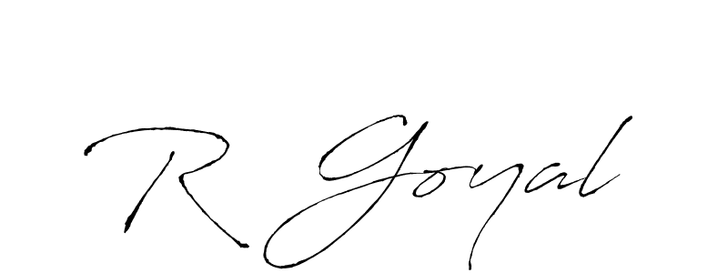 Similarly Antro_Vectra is the best handwritten signature design. Signature creator online .You can use it as an online autograph creator for name R  Goyal. R  Goyal signature style 6 images and pictures png