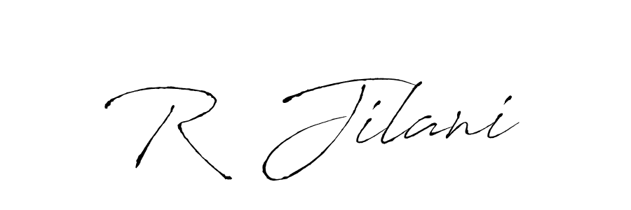 Design your own signature with our free online signature maker. With this signature software, you can create a handwritten (Antro_Vectra) signature for name R  Jilani. R  Jilani signature style 6 images and pictures png