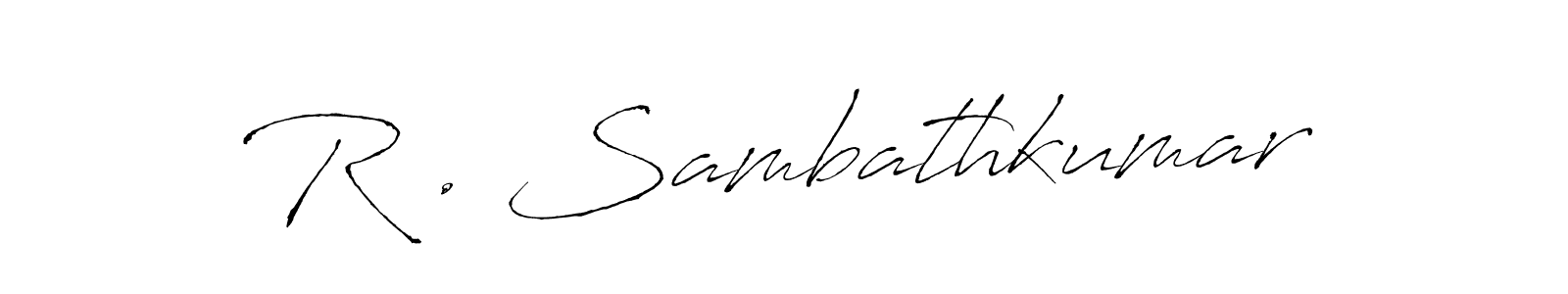 Create a beautiful signature design for name R . Sambathkumar. With this signature (Antro_Vectra) fonts, you can make a handwritten signature for free. R . Sambathkumar signature style 6 images and pictures png