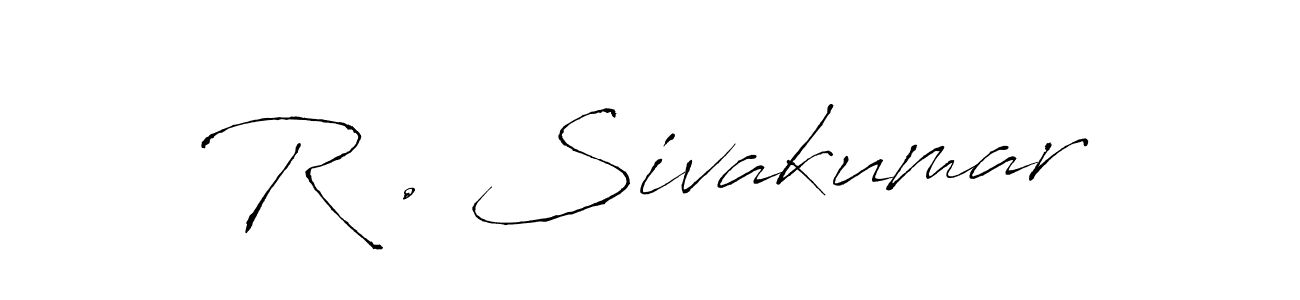 Make a beautiful signature design for name R . Sivakumar. With this signature (Antro_Vectra) style, you can create a handwritten signature for free. R . Sivakumar signature style 6 images and pictures png