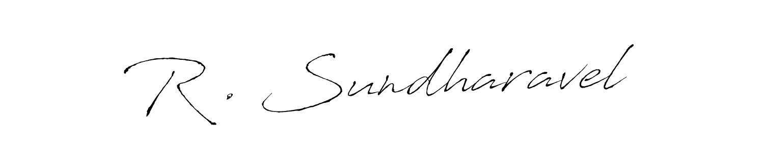 Create a beautiful signature design for name R . Sundharavel. With this signature (Antro_Vectra) fonts, you can make a handwritten signature for free. R . Sundharavel signature style 6 images and pictures png