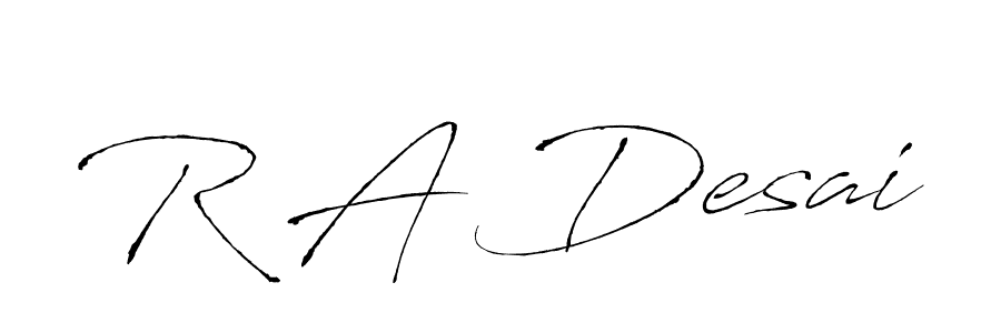 Also You can easily find your signature by using the search form. We will create R A Desai name handwritten signature images for you free of cost using Antro_Vectra sign style. R A Desai signature style 6 images and pictures png
