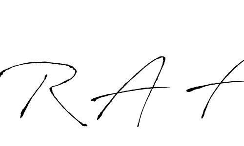 How to make R A F name signature. Use Antro_Vectra style for creating short signs online. This is the latest handwritten sign. R A F signature style 6 images and pictures png