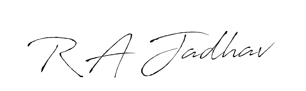 Use a signature maker to create a handwritten signature online. With this signature software, you can design (Antro_Vectra) your own signature for name R A Jadhav. R A Jadhav signature style 6 images and pictures png