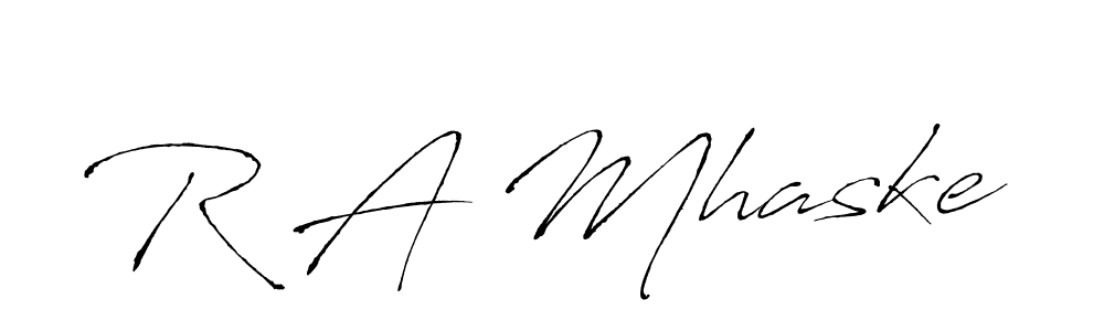 if you are searching for the best signature style for your name R A Mhaske. so please give up your signature search. here we have designed multiple signature styles  using Antro_Vectra. R A Mhaske signature style 6 images and pictures png