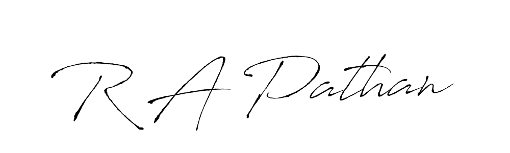Create a beautiful signature design for name R A Pathan. With this signature (Antro_Vectra) fonts, you can make a handwritten signature for free. R A Pathan signature style 6 images and pictures png