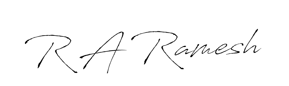 How to make R A Ramesh name signature. Use Antro_Vectra style for creating short signs online. This is the latest handwritten sign. R A Ramesh signature style 6 images and pictures png