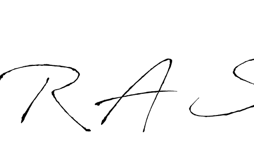 Design your own signature with our free online signature maker. With this signature software, you can create a handwritten (Antro_Vectra) signature for name R A S. R A S signature style 6 images and pictures png