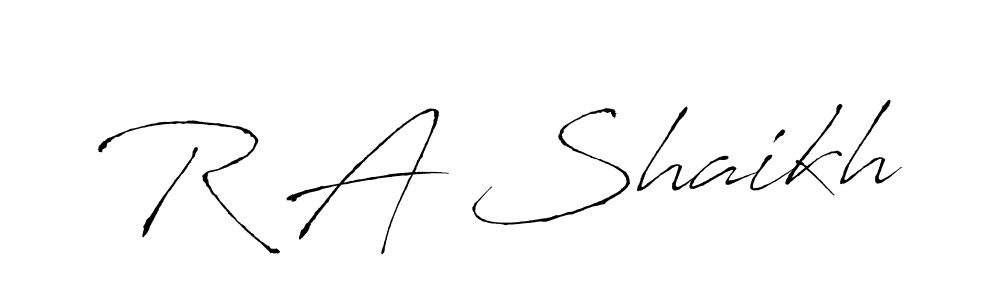 R A Shaikh stylish signature style. Best Handwritten Sign (Antro_Vectra) for my name. Handwritten Signature Collection Ideas for my name R A Shaikh. R A Shaikh signature style 6 images and pictures png