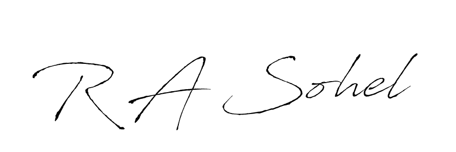 The best way (Antro_Vectra) to make a short signature is to pick only two or three words in your name. The name R A Sohel include a total of six letters. For converting this name. R A Sohel signature style 6 images and pictures png