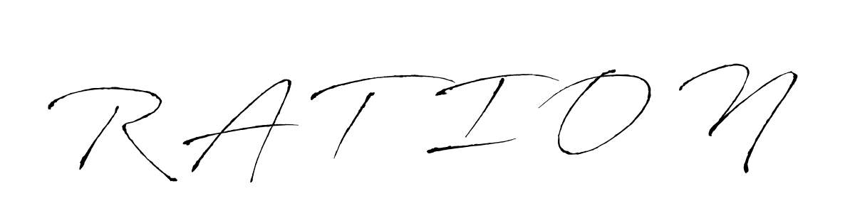 The best way (Antro_Vectra) to make a short signature is to pick only two or three words in your name. The name R A T  I O N include a total of six letters. For converting this name. R A T  I O N signature style 6 images and pictures png