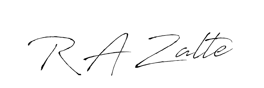 Create a beautiful signature design for name R A Zalte. With this signature (Antro_Vectra) fonts, you can make a handwritten signature for free. R A Zalte signature style 6 images and pictures png