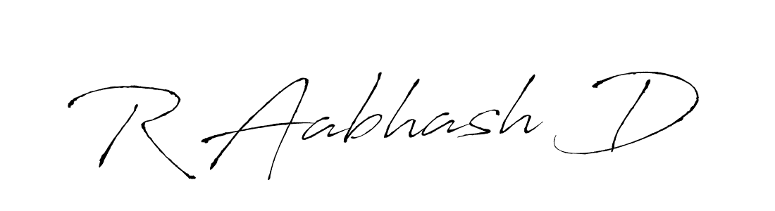 Similarly Antro_Vectra is the best handwritten signature design. Signature creator online .You can use it as an online autograph creator for name R Aabhash D. R Aabhash D signature style 6 images and pictures png