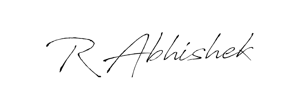 if you are searching for the best signature style for your name R Abhishek. so please give up your signature search. here we have designed multiple signature styles  using Antro_Vectra. R Abhishek signature style 6 images and pictures png