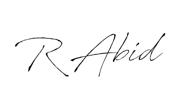 Create a beautiful signature design for name R Abid. With this signature (Antro_Vectra) fonts, you can make a handwritten signature for free. R Abid signature style 6 images and pictures png