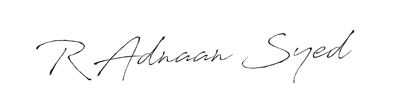 Create a beautiful signature design for name R Adnaan Syed. With this signature (Antro_Vectra) fonts, you can make a handwritten signature for free. R Adnaan Syed signature style 6 images and pictures png