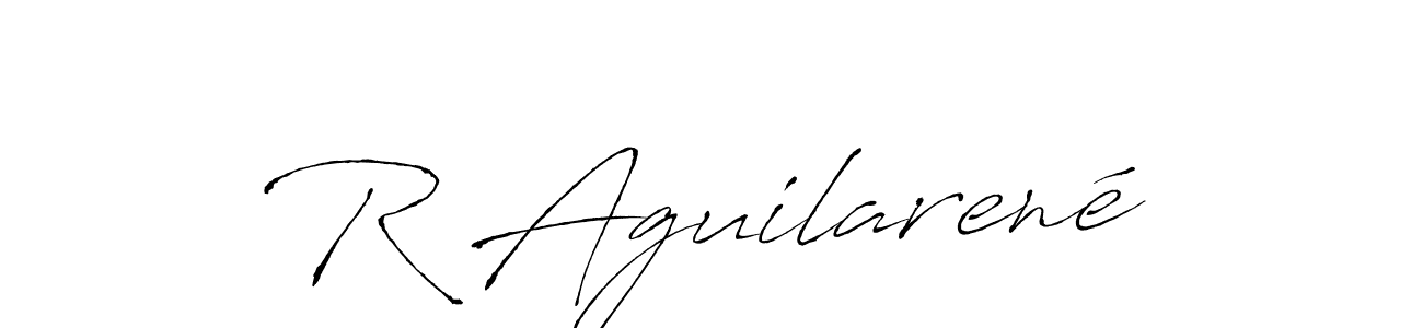 Similarly Antro_Vectra is the best handwritten signature design. Signature creator online .You can use it as an online autograph creator for name R Aguilarené. R Aguilarené signature style 6 images and pictures png