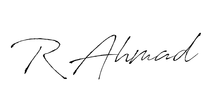 Design your own signature with our free online signature maker. With this signature software, you can create a handwritten (Antro_Vectra) signature for name R Ahmad. R Ahmad signature style 6 images and pictures png