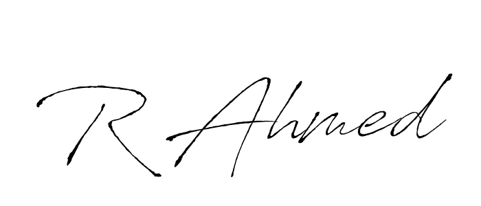 The best way (Antro_Vectra) to make a short signature is to pick only two or three words in your name. The name R Ahmed include a total of six letters. For converting this name. R Ahmed signature style 6 images and pictures png