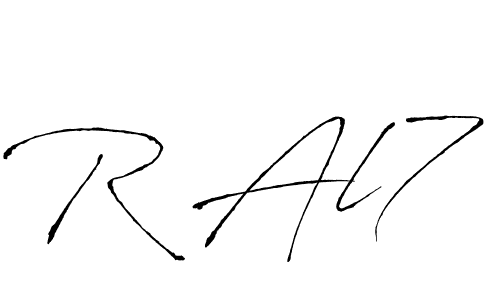 Antro_Vectra is a professional signature style that is perfect for those who want to add a touch of class to their signature. It is also a great choice for those who want to make their signature more unique. Get R Al7 name to fancy signature for free. R Al7 signature style 6 images and pictures png