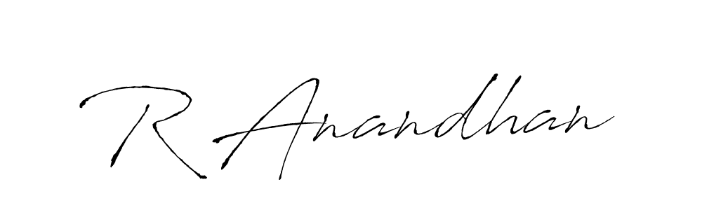 How to make R Anandhan signature? Antro_Vectra is a professional autograph style. Create handwritten signature for R Anandhan name. R Anandhan signature style 6 images and pictures png