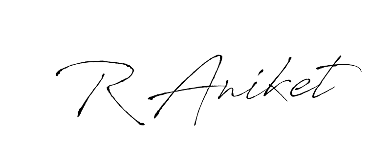 Antro_Vectra is a professional signature style that is perfect for those who want to add a touch of class to their signature. It is also a great choice for those who want to make their signature more unique. Get R Aniket name to fancy signature for free. R Aniket signature style 6 images and pictures png