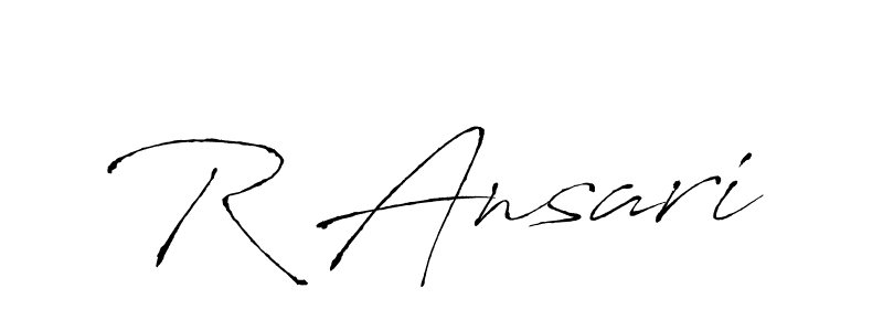 The best way (Antro_Vectra) to make a short signature is to pick only two or three words in your name. The name R Ansari include a total of six letters. For converting this name. R Ansari signature style 6 images and pictures png