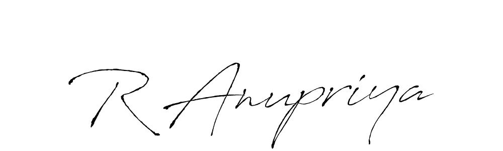 Create a beautiful signature design for name R Anupriya. With this signature (Antro_Vectra) fonts, you can make a handwritten signature for free. R Anupriya signature style 6 images and pictures png