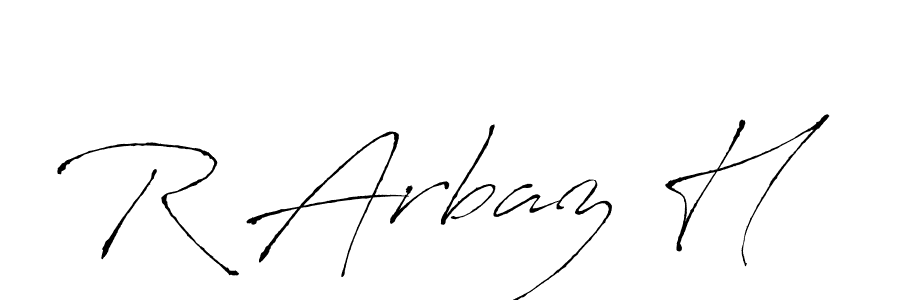 Use a signature maker to create a handwritten signature online. With this signature software, you can design (Antro_Vectra) your own signature for name R Arbaz H. R Arbaz H signature style 6 images and pictures png