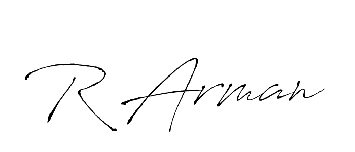 Create a beautiful signature design for name R Arman. With this signature (Antro_Vectra) fonts, you can make a handwritten signature for free. R Arman signature style 6 images and pictures png