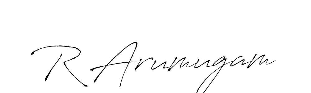 How to make R Arumugam signature? Antro_Vectra is a professional autograph style. Create handwritten signature for R Arumugam name. R Arumugam signature style 6 images and pictures png