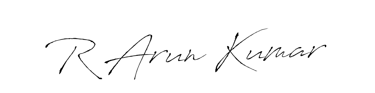 if you are searching for the best signature style for your name R Arun Kumar. so please give up your signature search. here we have designed multiple signature styles  using Antro_Vectra. R Arun Kumar signature style 6 images and pictures png