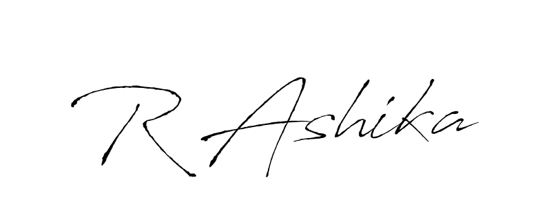 Create a beautiful signature design for name R Ashika. With this signature (Antro_Vectra) fonts, you can make a handwritten signature for free. R Ashika signature style 6 images and pictures png