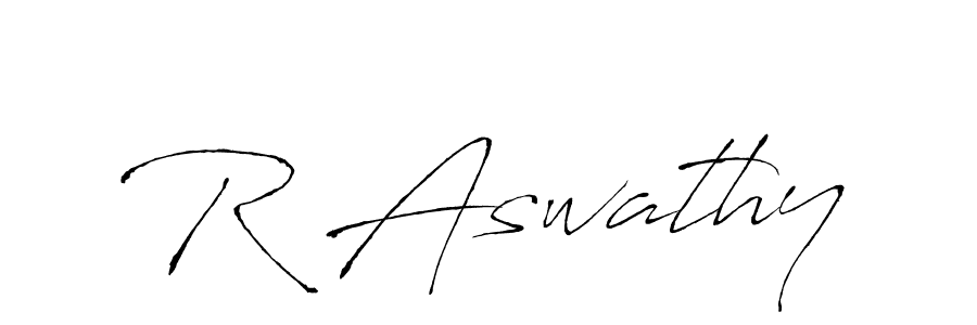 Create a beautiful signature design for name R Aswathy. With this signature (Antro_Vectra) fonts, you can make a handwritten signature for free. R Aswathy signature style 6 images and pictures png