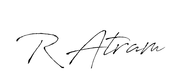 Make a beautiful signature design for name R Atram. With this signature (Antro_Vectra) style, you can create a handwritten signature for free. R Atram signature style 6 images and pictures png