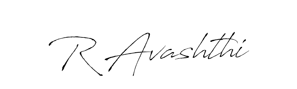 Create a beautiful signature design for name R Avashthi. With this signature (Antro_Vectra) fonts, you can make a handwritten signature for free. R Avashthi signature style 6 images and pictures png