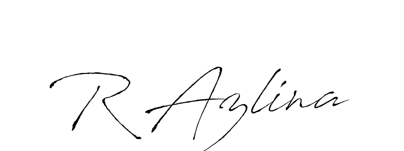Create a beautiful signature design for name R Azlina. With this signature (Antro_Vectra) fonts, you can make a handwritten signature for free. R Azlina signature style 6 images and pictures png