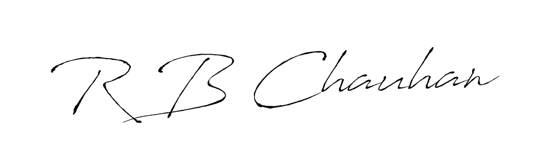 Antro_Vectra is a professional signature style that is perfect for those who want to add a touch of class to their signature. It is also a great choice for those who want to make their signature more unique. Get R B Chauhan name to fancy signature for free. R B Chauhan signature style 6 images and pictures png