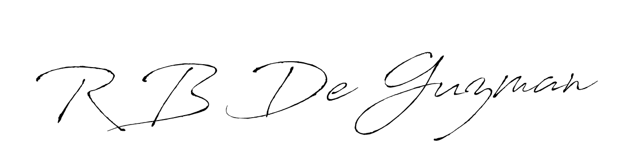 Antro_Vectra is a professional signature style that is perfect for those who want to add a touch of class to their signature. It is also a great choice for those who want to make their signature more unique. Get R B De Guzman name to fancy signature for free. R B De Guzman signature style 6 images and pictures png