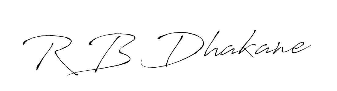 How to make R B Dhakane signature? Antro_Vectra is a professional autograph style. Create handwritten signature for R B Dhakane name. R B Dhakane signature style 6 images and pictures png