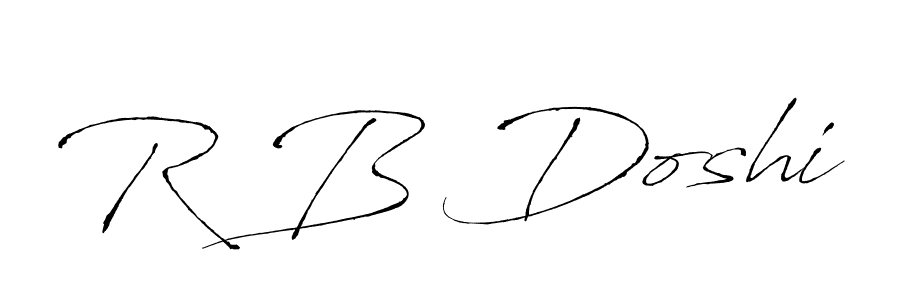 R B Doshi stylish signature style. Best Handwritten Sign (Antro_Vectra) for my name. Handwritten Signature Collection Ideas for my name R B Doshi. R B Doshi signature style 6 images and pictures png
