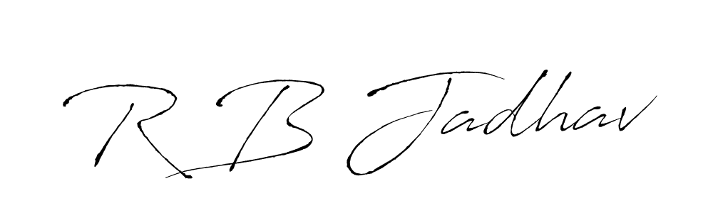 if you are searching for the best signature style for your name R B Jadhav. so please give up your signature search. here we have designed multiple signature styles  using Antro_Vectra. R B Jadhav signature style 6 images and pictures png