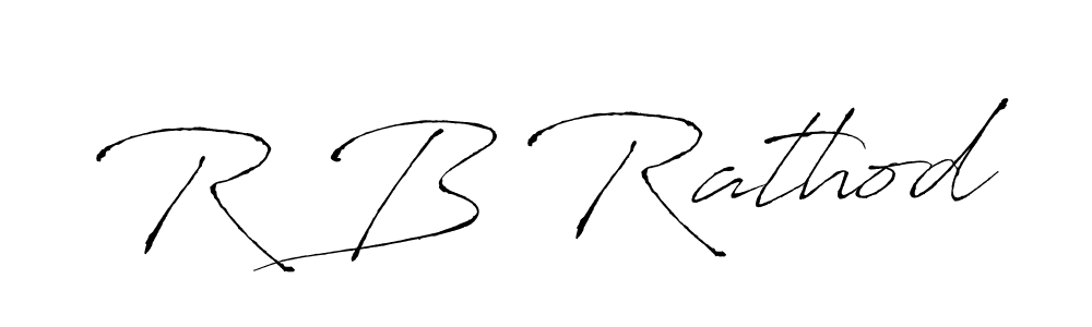 How to make R B Rathod name signature. Use Antro_Vectra style for creating short signs online. This is the latest handwritten sign. R B Rathod signature style 6 images and pictures png