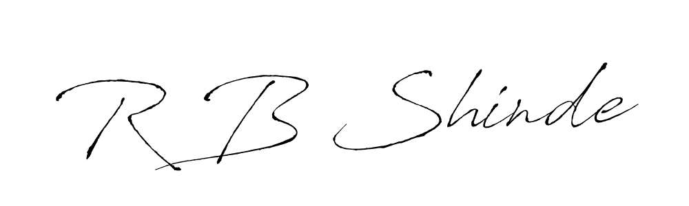 Use a signature maker to create a handwritten signature online. With this signature software, you can design (Antro_Vectra) your own signature for name R B Shinde. R B Shinde signature style 6 images and pictures png