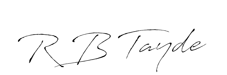 Design your own signature with our free online signature maker. With this signature software, you can create a handwritten (Antro_Vectra) signature for name R B Tayde. R B Tayde signature style 6 images and pictures png