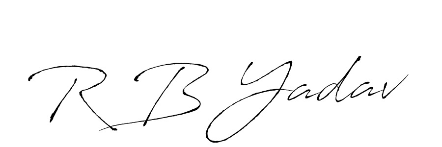 Also we have R B Yadav name is the best signature style. Create professional handwritten signature collection using Antro_Vectra autograph style. R B Yadav signature style 6 images and pictures png