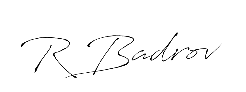 Similarly Antro_Vectra is the best handwritten signature design. Signature creator online .You can use it as an online autograph creator for name R Badrov. R Badrov signature style 6 images and pictures png